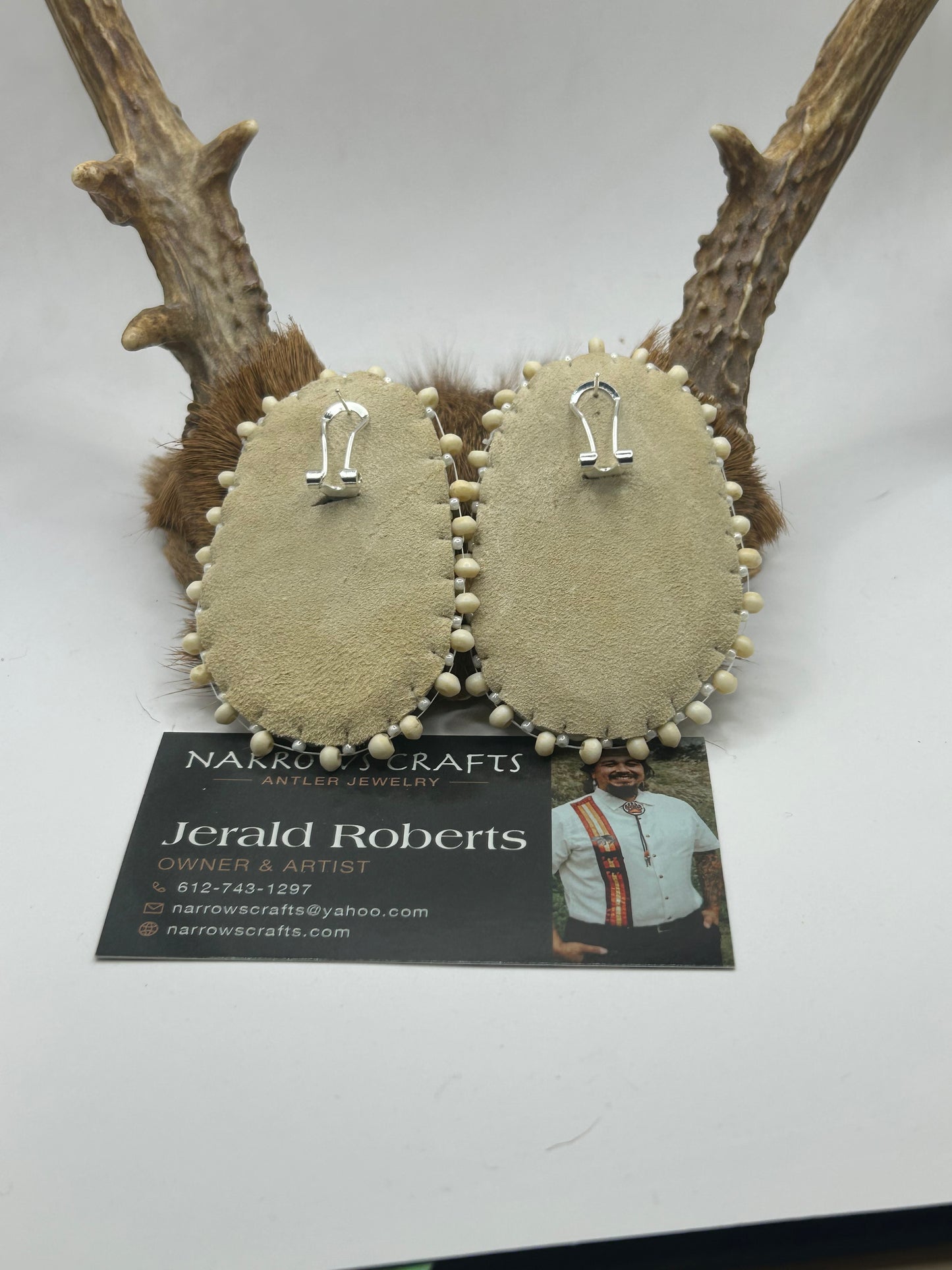 Beaded Mink Hair Ties and earrings set