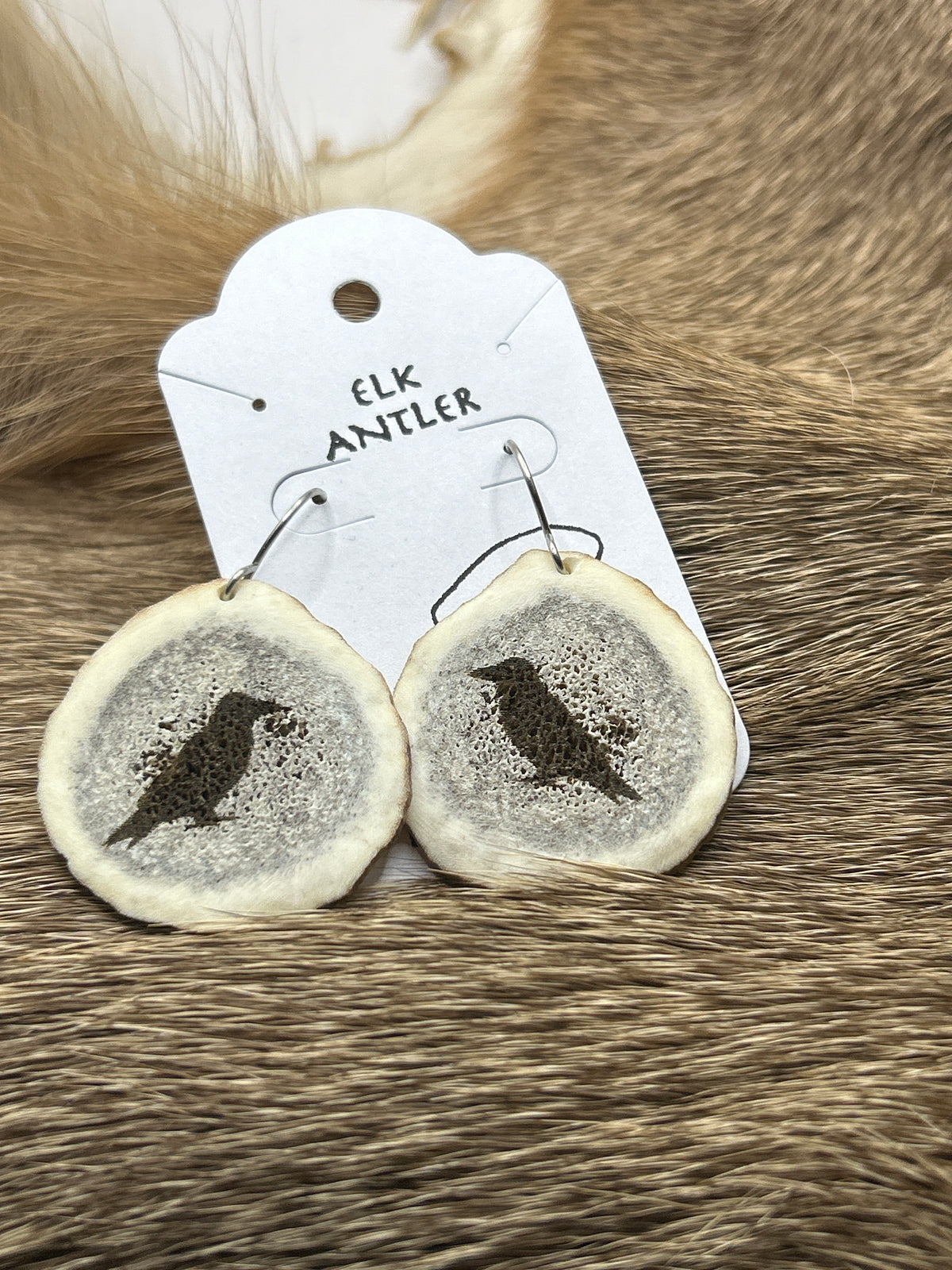 Engraved Crows on Elk