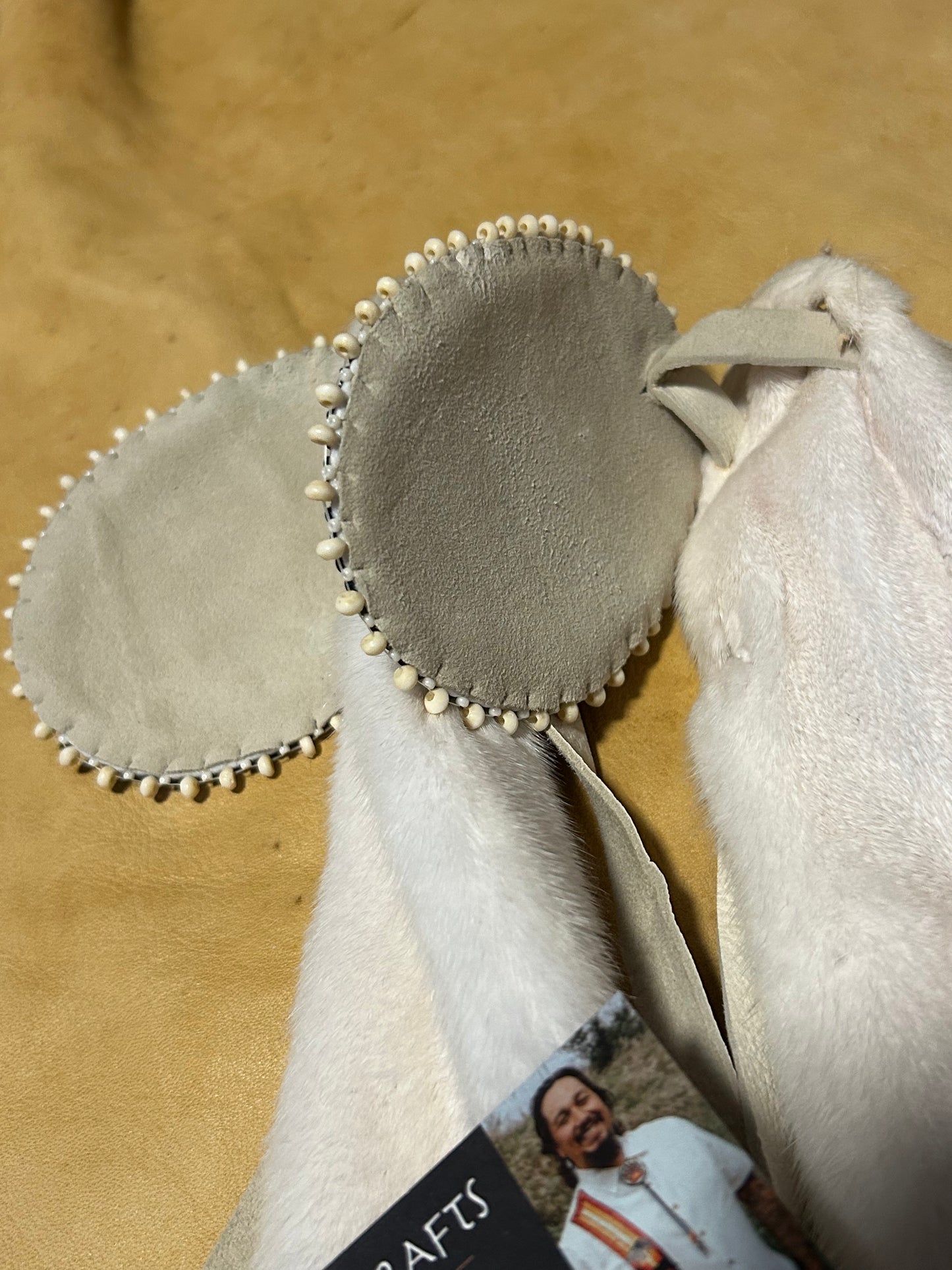 Beaded Mink Hair Ties and earrings set